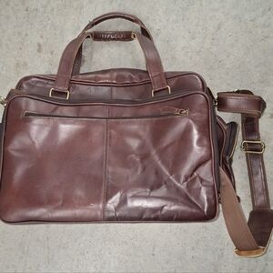 Brown Leather Men's Messenger Bag